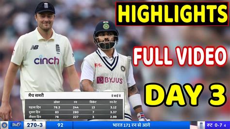 india vs england 4th test match highlights